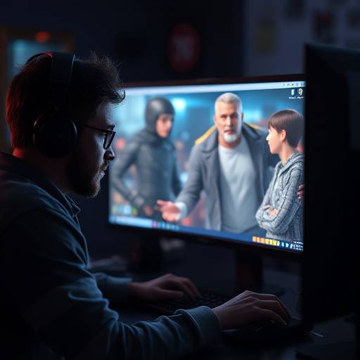 Animator creating 3D animation on a computer using specialized software