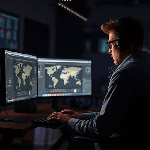 Animator working on a computer with animation software