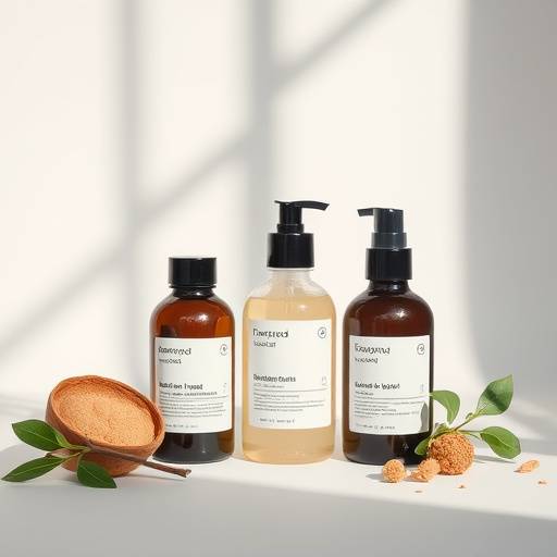 High-quality product photography showcasing eco-friendly skincare products